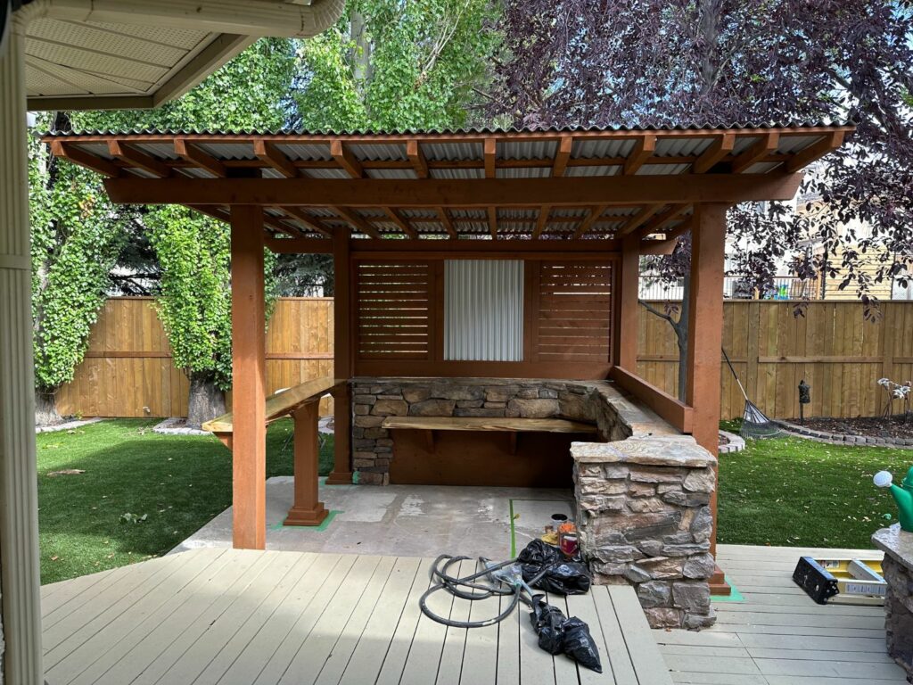 Custom BBQ Shelters Gallery | Backyard Sheds Alberta